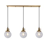 Home decorative clear shade kitchen lamps Glass Lampshade Suspended Light