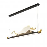 Nordic Simply Style Dining Room Office Restaurant Bull Style Chandelier Lamp
