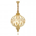 High Quality Nordic Modern led home lights Luxury K9 Crystal Chandelier hanging Lamp