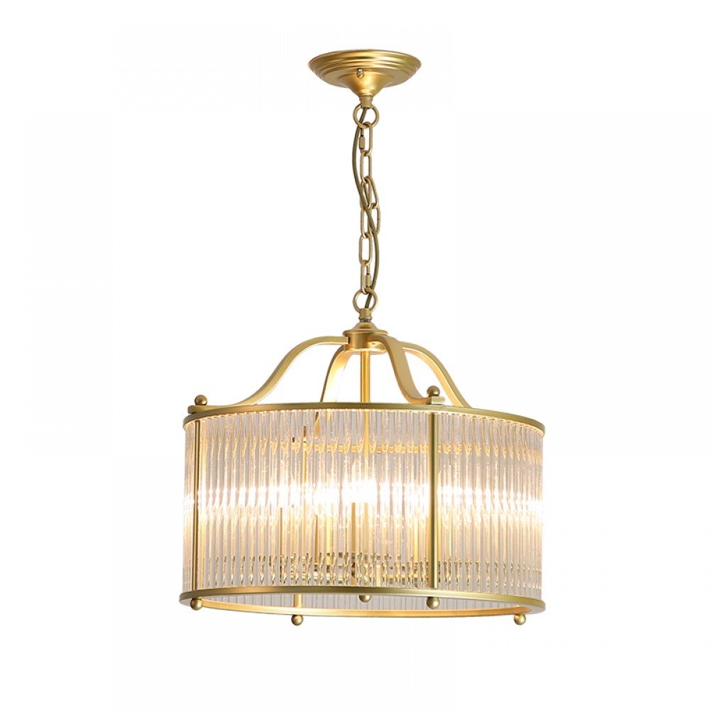 Simple Modern Style Bedroom Living Room Dining Room Small Crystal Copper Chandelier Lamp