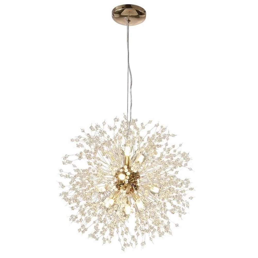 Modern stainless steel silver crystal ball Dandelion Style Chandelier Lamp