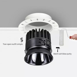 Home Restaurant Decorative Commercial Lighting Aluminum 7W 12W 15W 20W Hidden Frame LED Spotlight