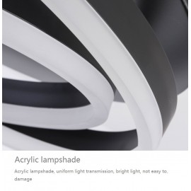 Tricolor postmodern bedroom LED fan Light